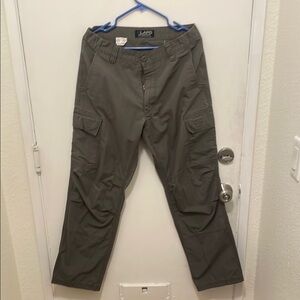 Gray Cargo Pants with Sturdy Cotton Blend